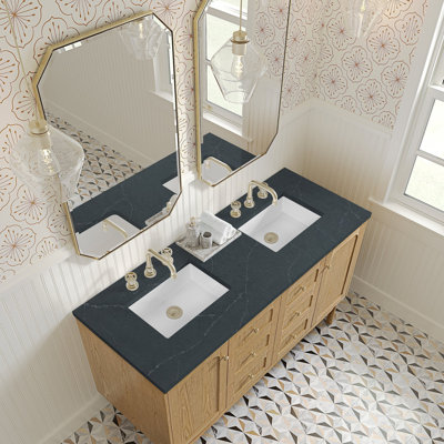 Laurent 59.88'' Double Bathroom Vanity with Top