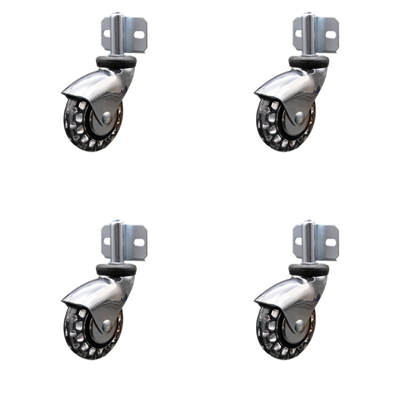 Bright Chrome Polyurethane Caster