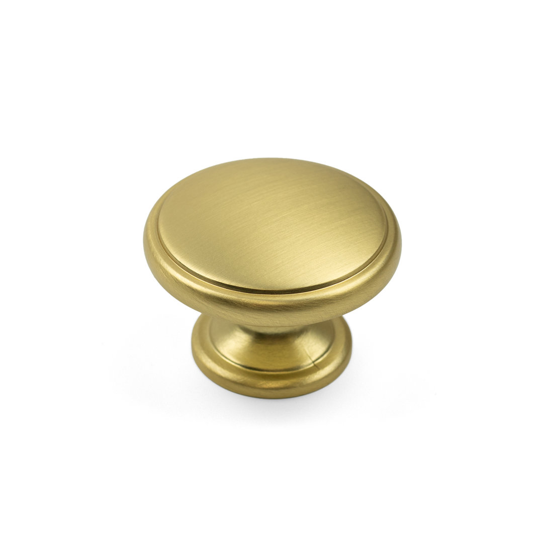 - 38mm Brushed Brass Cabinet Knob Gold Kitchen Cupboard Door Drawer Pull Handle Bathroom Bedroom Furniture Replacement - Image 5