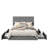 Storage Platform Bed with 4 Drawers and Adjustable Diamond Pattern Linen Headboard-393136116-384487603