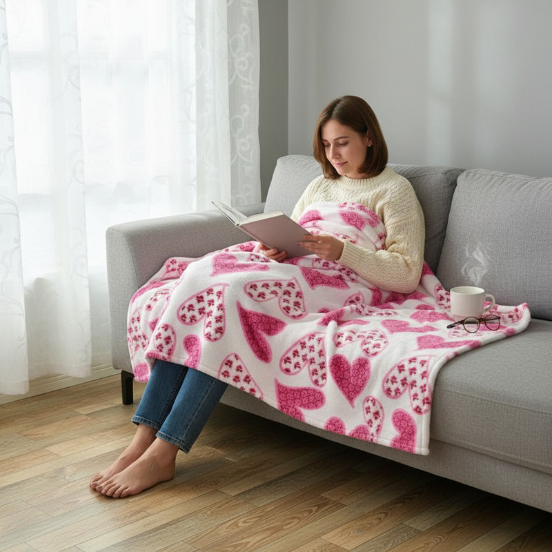 Scarlette Romantic Plush Throw Blanket