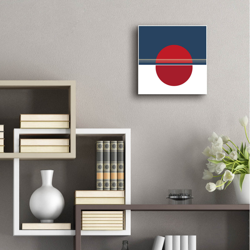«Red Circle Sunset» par Sabrina Balbuena, H 12 po x l 12 po x P 0,13 po