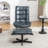 Furniture Arlena 2-Piece Seating Set, Faux Leather Tufted Traci and Ottoman, Adjustable and Swivel for Modern Interiors-734350374