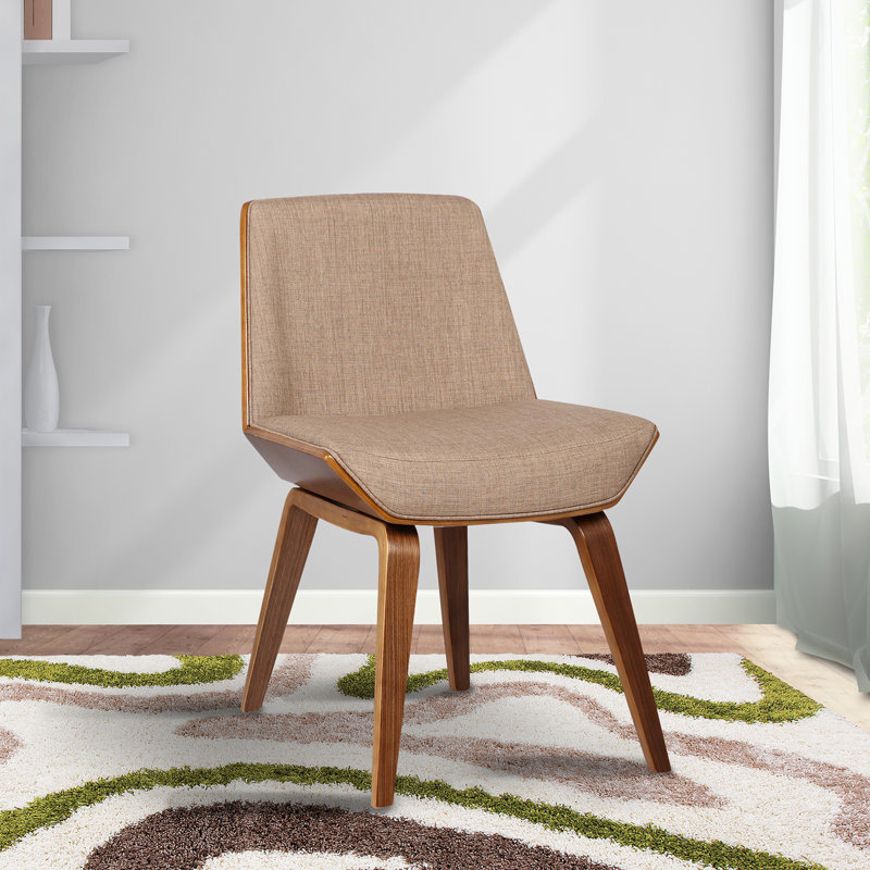 Terence 46cm H Polyester Blend Upholstered Side Chair, Beige