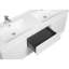 Meuble-lavabo flottant peu encombrant avec plateau en résine durable