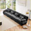 Canapés-lits | Canapé modulaire 4 places à assise profonde pour salon, appartement, studio | Gris ardoise | Chenille