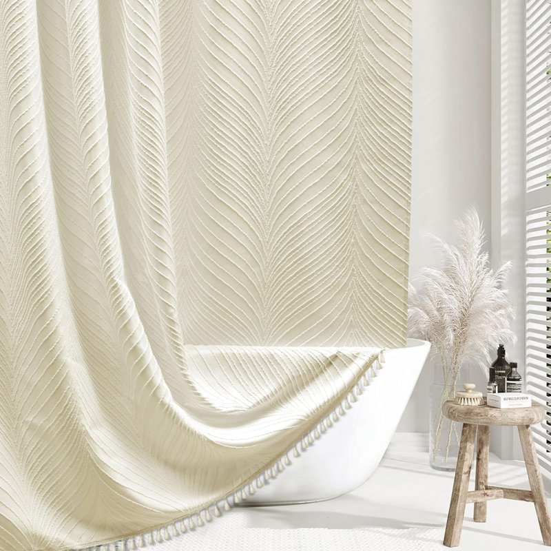 Fabric Shower Curtain, Beige