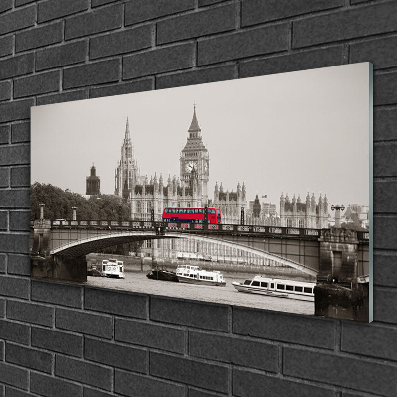 Architecture BrŘcker Bus City 1 Piece Wall Art on Glass