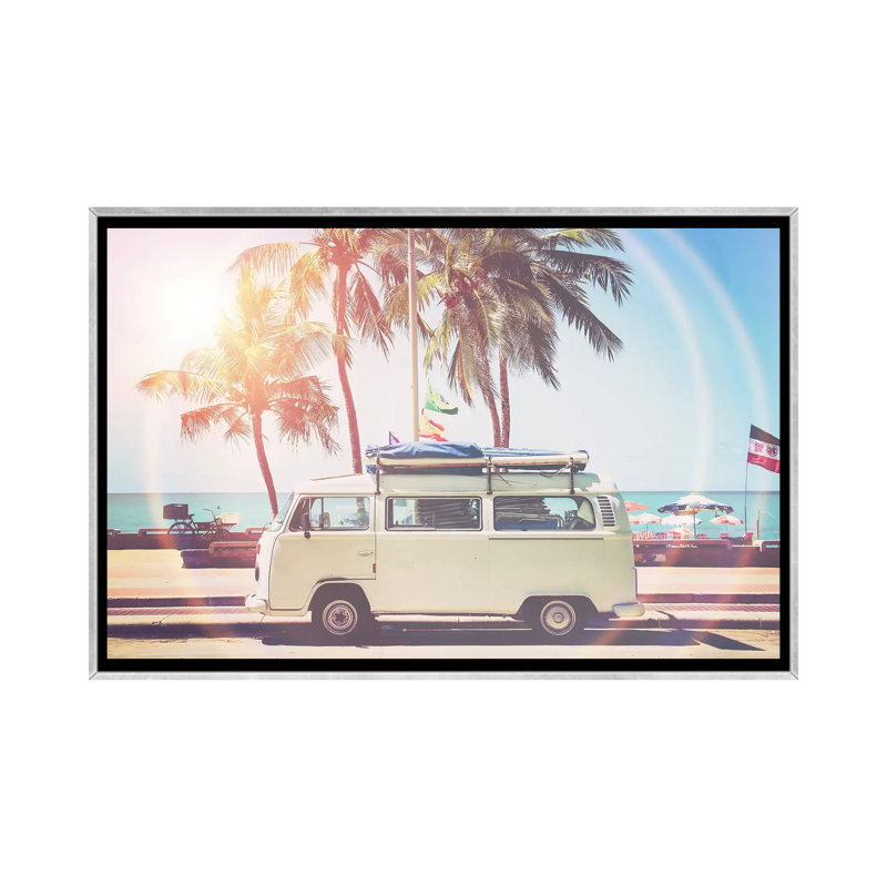 Camper Van, Silver Frame, 18" H x 26" W x1.5" D, No Mat
