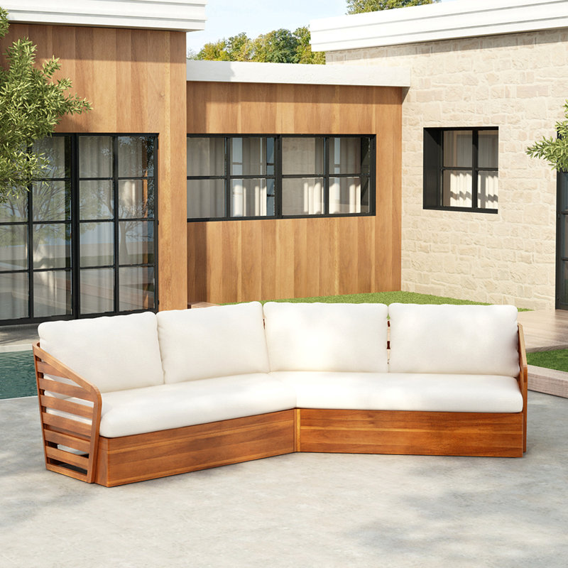 Ensemble de canapé Royal Acacia Patio V, beige