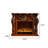 47.64"Modern Minimalist Brown Simulated Flame Decorative Electric Fireplace-118583667