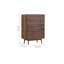 Commode d'appoint avec rangement en noyer noir