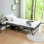 Lit pliant avec matelas en mousse douce: 75 po x 45 po, construction en métal, housse de rangement, structure confortable avec roulettes, portable