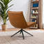 Chaise pivotante en cuir Oakland