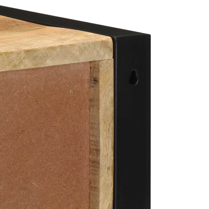 Bedside Cabinet 40X35x40 Cm Solid Wood, Rough Mango