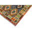 Tapis oriental en laine tissé à la main à motif oriental de 3 pi 2 po x 4 pi 7 po de couleur cépage doré / bleu marine / rouge foncé