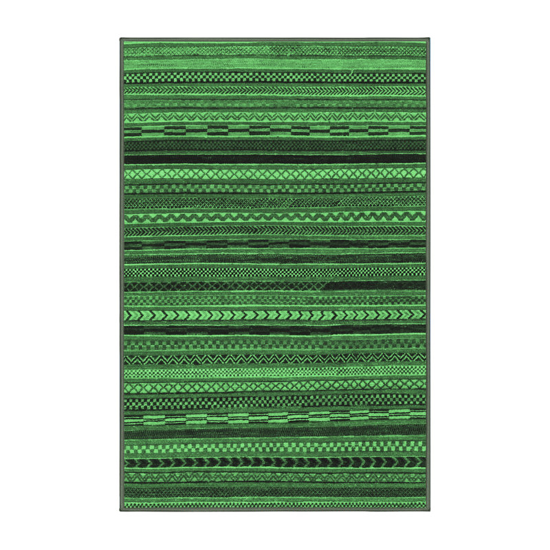 Ketrin Washable Geometric Indoor Rug, Rectangle 5' x 8'