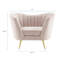 Fauteuil en velours argenté Orchid Blandick-156602794