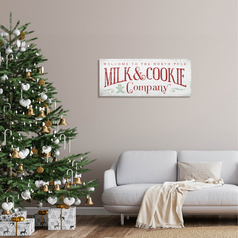 «Milk & Cookie Company», art mural sur toile par Lil 'Rue, H 17 po x l 40 po x P 1,5 po