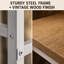 4-in-1 Coat Rack & Hall Tree with Shoe Bench, Entryway Bench with 8 Removable Hooks, Industrial Storage for Foyer-130153015