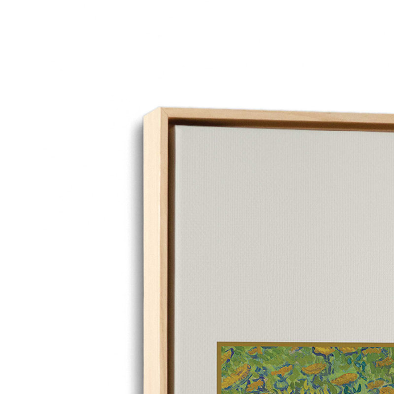 Van Gogh's Irises v3, Cadre américain en érable flottant, H 18,75 po x l 12,75 po