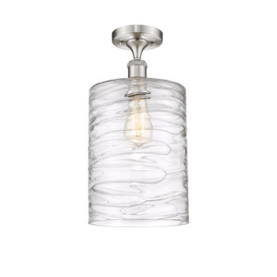 Plafonnier semi-encastré 1 lumière 9 po Heiman