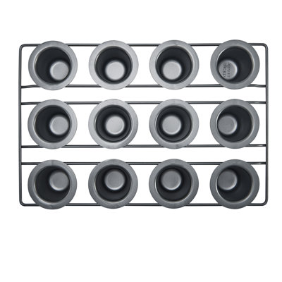 Mini casserole anti-adhésive 12 tasses Chicago Metallic Professional, gris