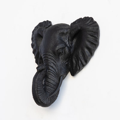 Décoration murale fausse tête d'éléphant