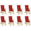 Patio Chair with Cushions Solid Wood Acacia-530213931