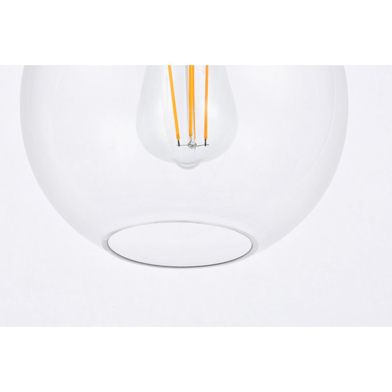 1 - Light Single Pendant, Black
