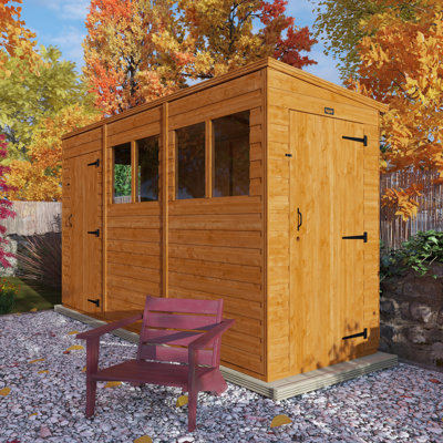 12x4w TigerFlex® Shiplap Pent 2-Door Shed