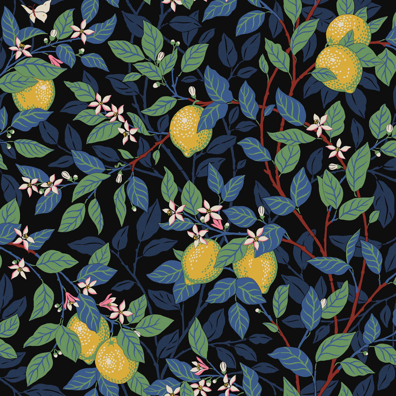 Boråstapeter Citronträd Wallpaper, Spruce/Blue