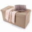 Repose-pieds de rangement pliant avec bac amovible Lavish Home-1409637066