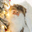 Très grand père Noël enneigé 4 pi avec arbre de Noël artificiel floqué et illuminé 5 pi-1651912603