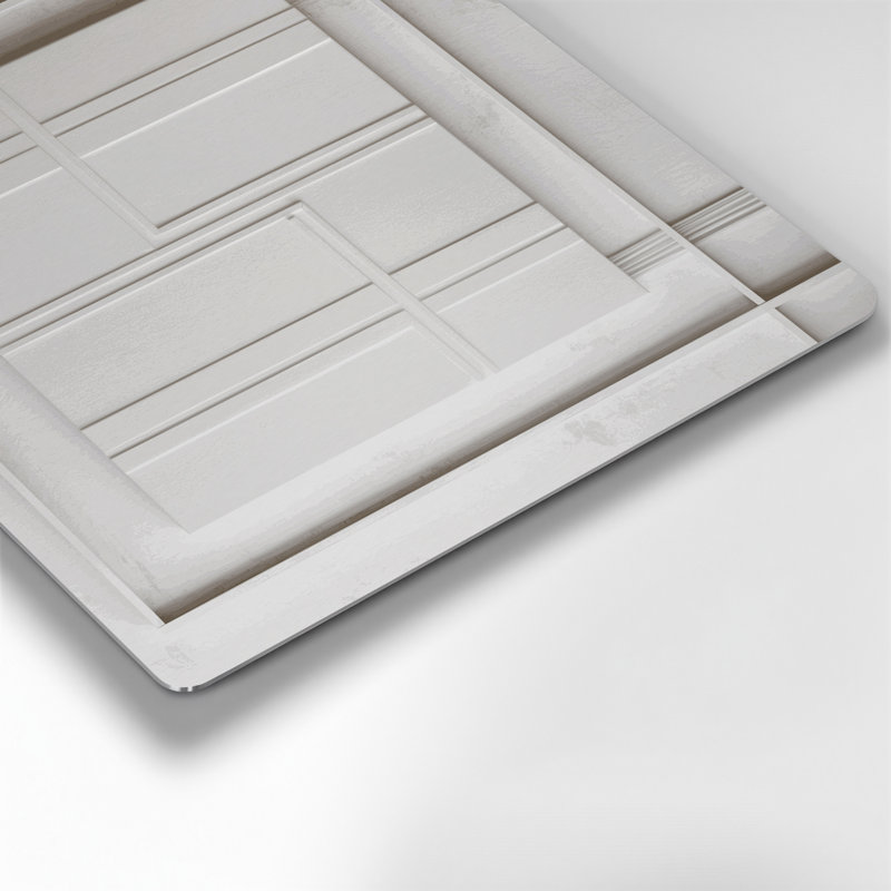 Minimalisme 13, art mural en métal beige, H 32 po x l 32 po