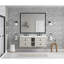 Miroir de salle de bain 60 po x 48 po à DEL avec cadre en aluminium, miroir de meuble-lavabo mural, anti-buée, mémoire, 3 couleurs, réglable en continu