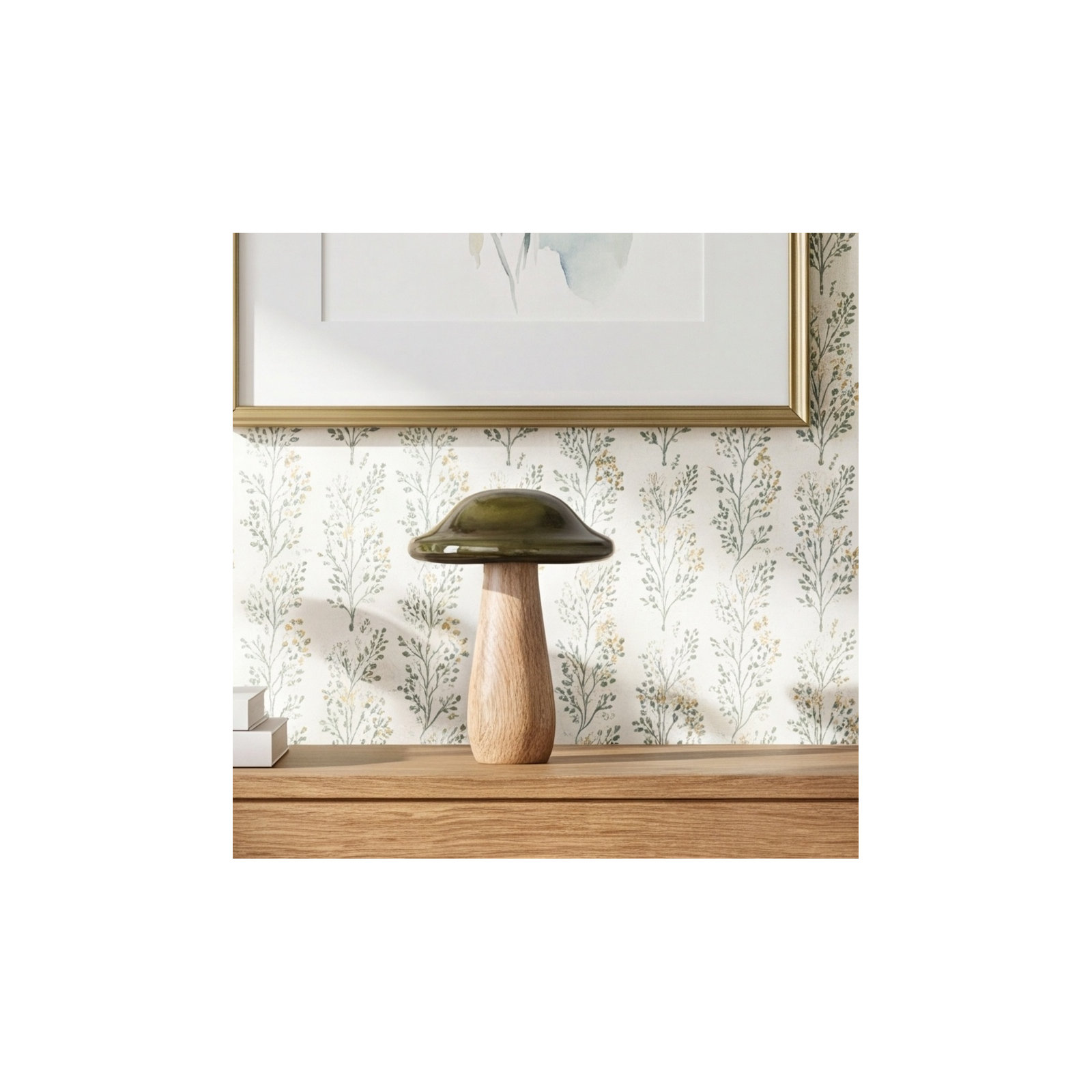 Forest Lacquered Wooden Mushroom