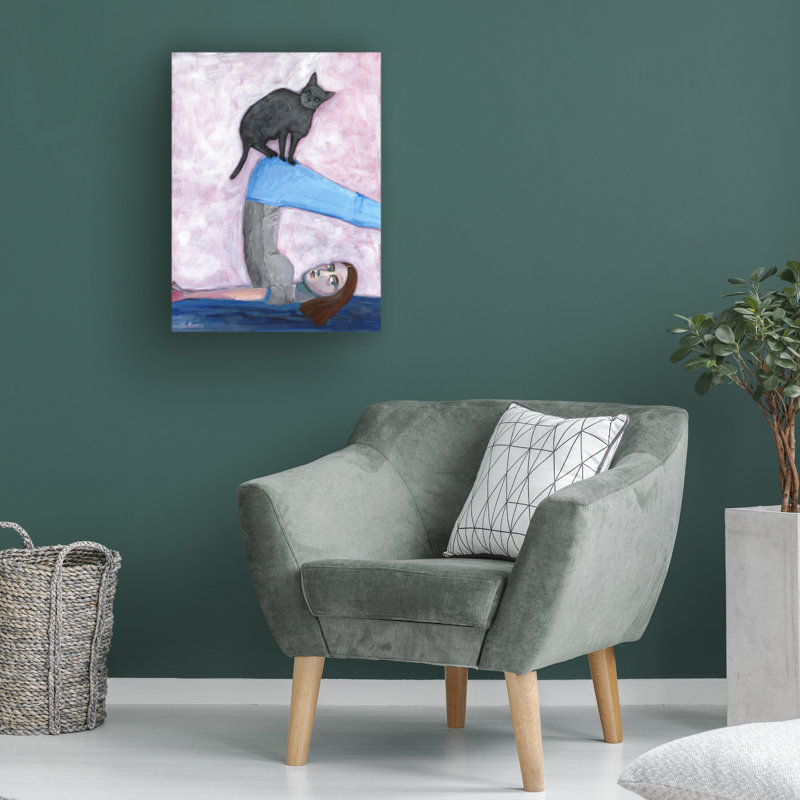 Yoga avec mon chat sur toile