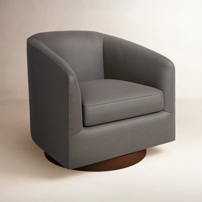 Bennett Vegan Leather Swivel Barrel Chair