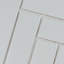 Carreau de mosaïque en porcelaine à chevrons argenté 2 po x 8 po
