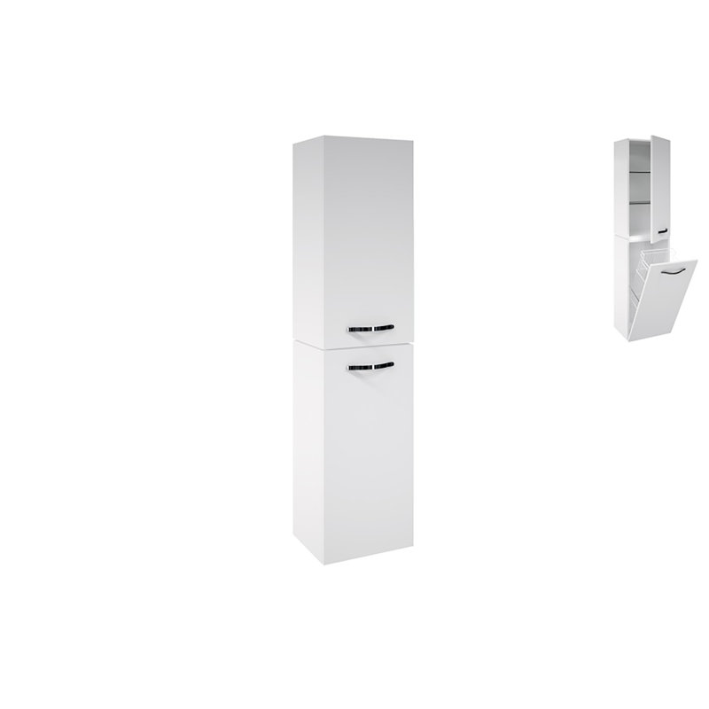 Arcisz Linen Cabinet, Matt White, Right