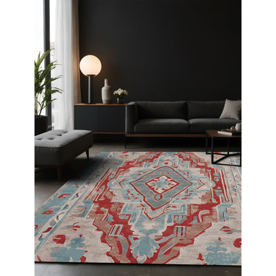 Tapis bleu soyeux et moelleux