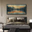 Abstract Landscape "Orange Green Peaceful Lake Forest Nature Extra Large Artwork Framed Wall Picture-98042555-111375995