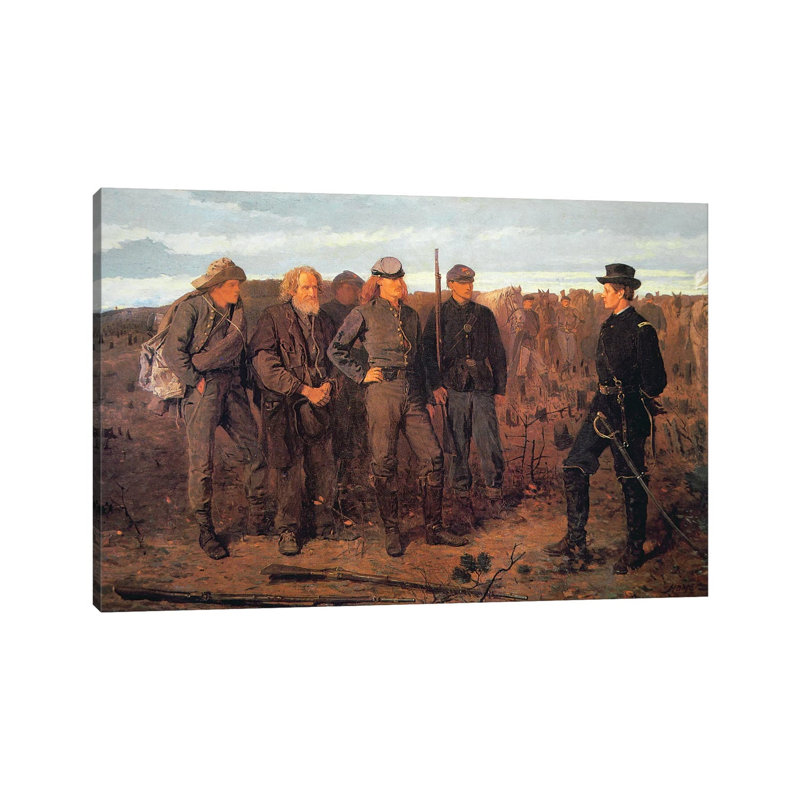 Prisoners from the Front, 1866 by Winslow Homer - 1 Piece Wrapped Canvas Wall Art, 20.32 cm H x 30.48 cm W