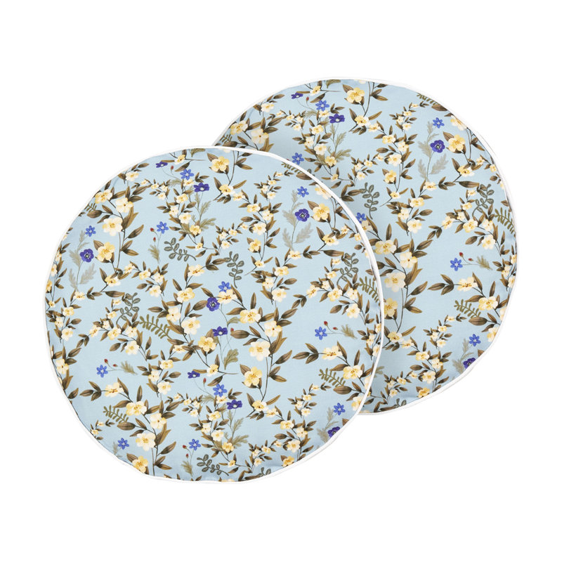 Maris Indoor / Outdoor Floral Circular Throw Cushion