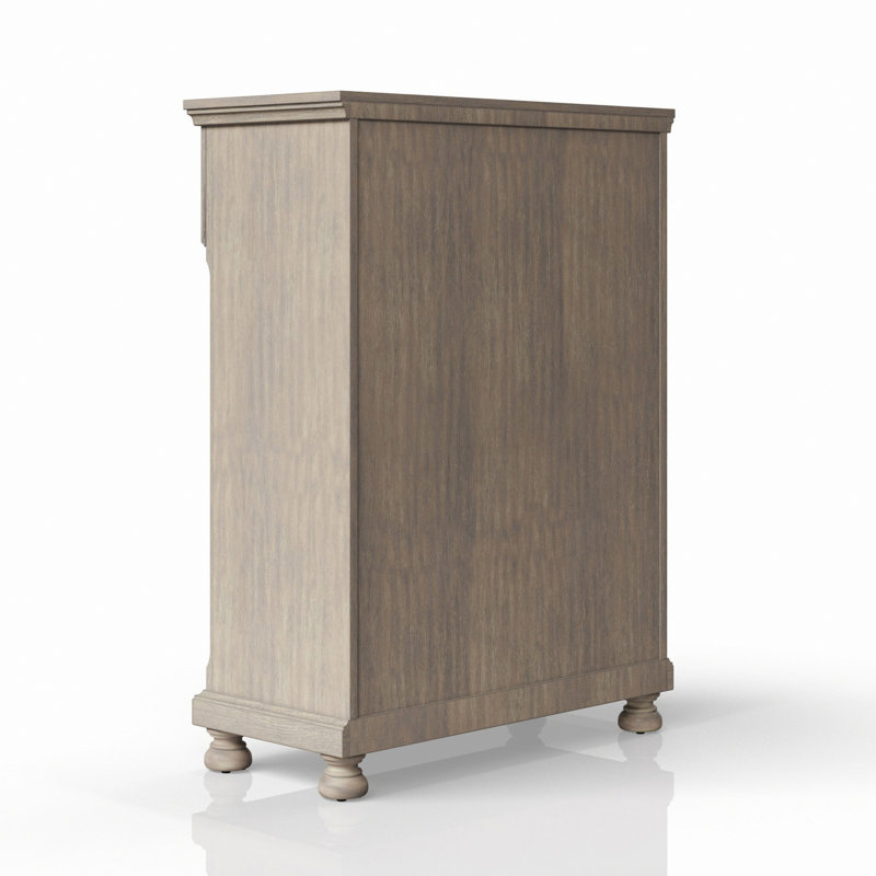 Commode 5 tiroirs, commode de style transitionnel pour la maison, commode de rangement pour l'espace de vie
