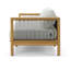 Canapé d'extérieur réversible en teck de 82 po de large avec coussins Sunbrella Reel Collection-88863982