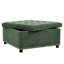 Square Storage In , Design, Nailhead Accents, Perfect For Home Office Decor, Contemporary Look Footstool With Hidden Storage, Suitable Multiple Rooms, Medium Duty Fabric