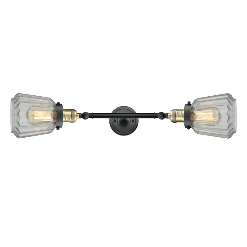 Vinson 2 - Light Dimmable Vanity Light, Clear, Black Antique Brass, Bulb Not Included
