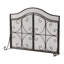 Barrière de foyer, fer, 2 portes d'accès, H 31,38 po x l 43,25 po, cloison décorative en fer, cuivre noir